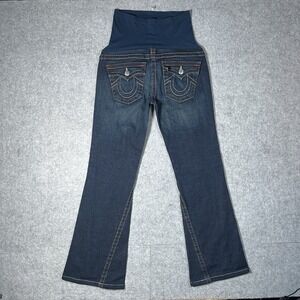 True Religion‎ Denim Jeans Women's Size 29(32x29) Flared Pea In A Pod Maternity